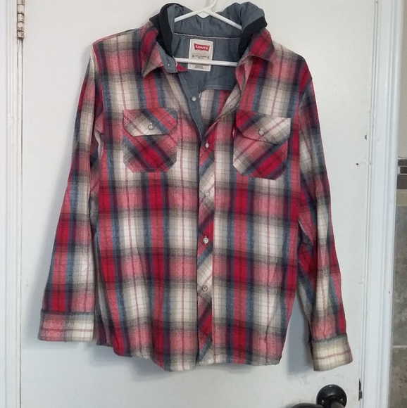 Levi's Flannel Hoodie - Picture 1 of 7